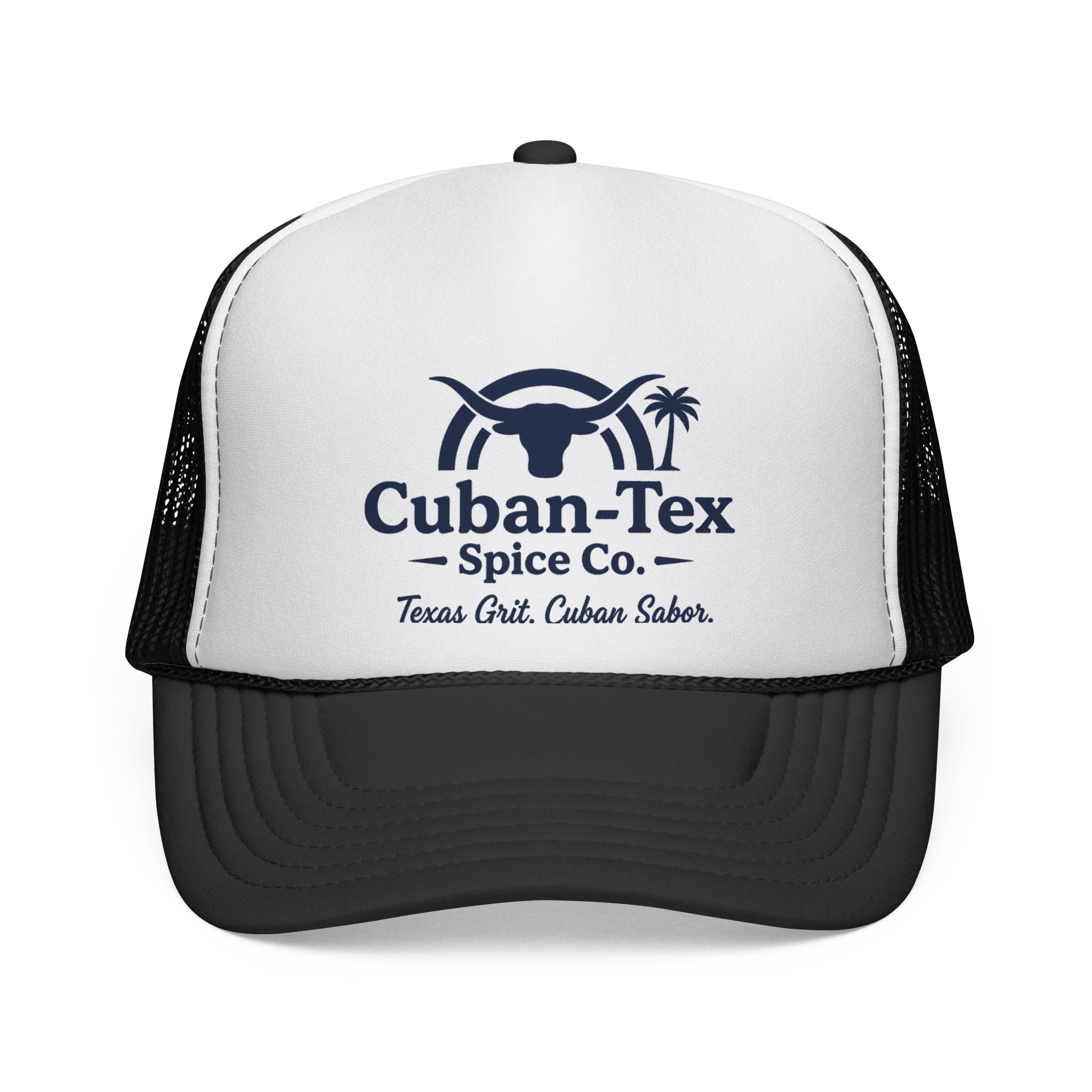 Cuban-Tex Spice Co. Trucker Hat — Texan-Cuban Logo Mesh Cap