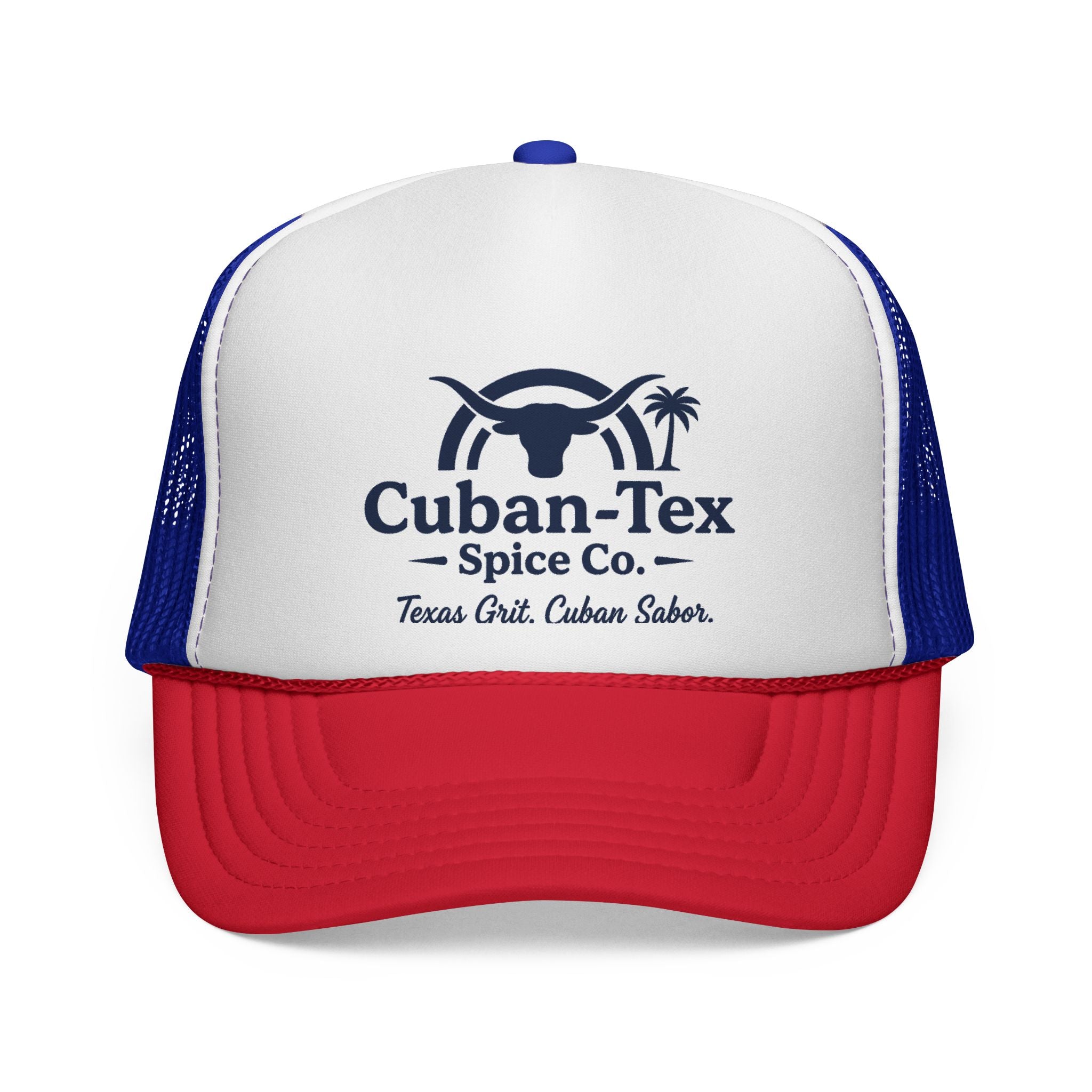 Cuban-Tex Spice Co. Trucker Hat — Texan-Cuban Logo Mesh Cap