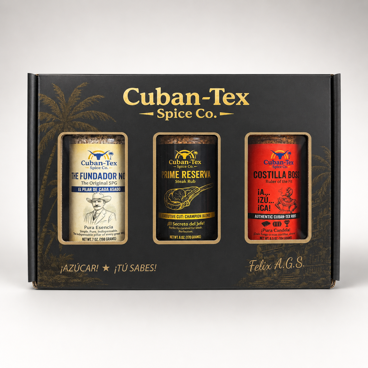 El Pitmaster Box — Cuban-Tex Gift Set